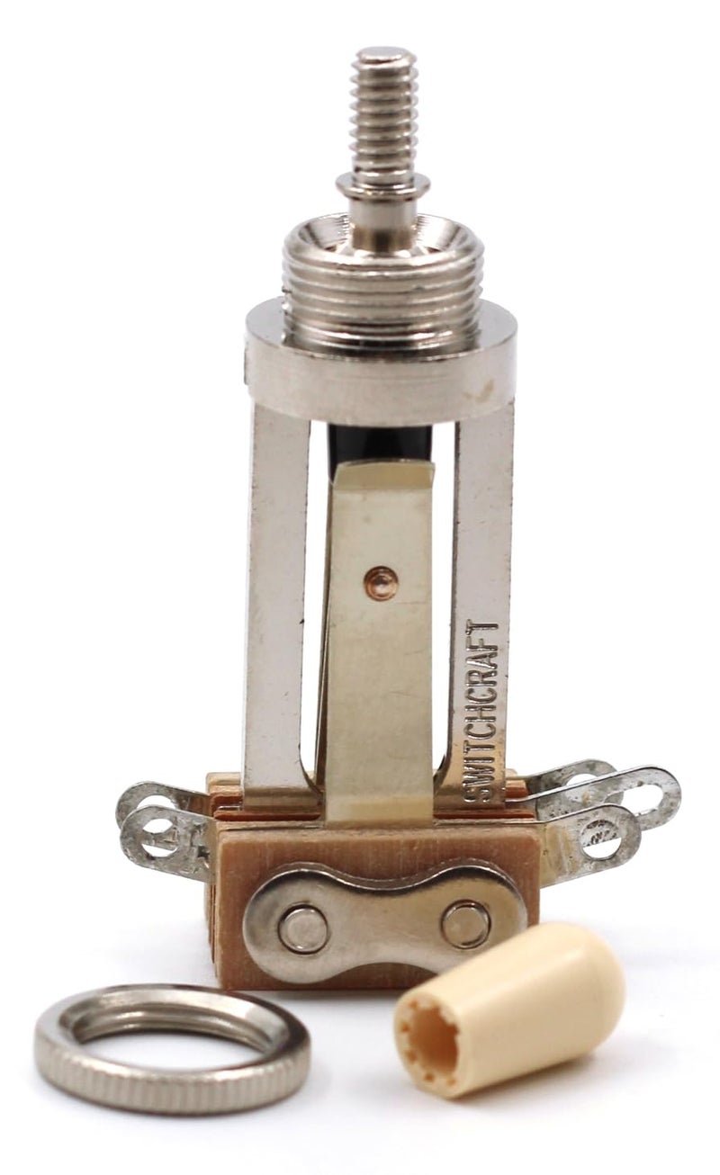 Switchcraft Long Straight 3-way Toggle Switch w/Genuine Switchcraft Cream Tip for Gibson Les Paul - Image 2